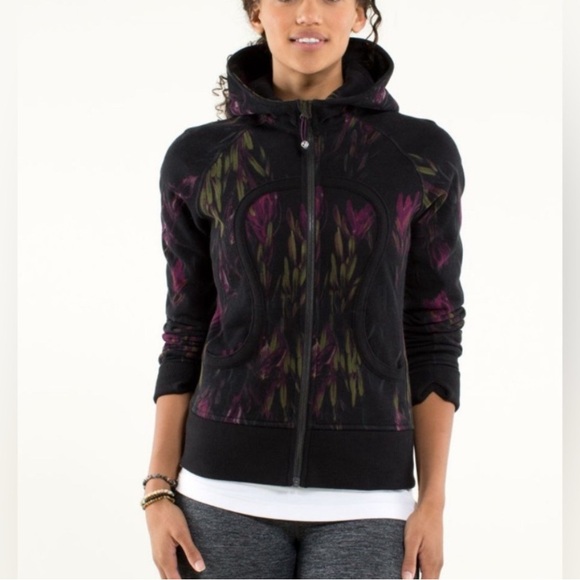 Lululemon Scuba Full Zip Hoodie Midnight Iris Yoga Jacket Black Women’s Size 8 - Picture 1 of 8
